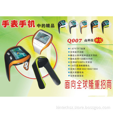 watch mobile phone---- G107  with BT Camera MP3 MP4 Stereo earphone
